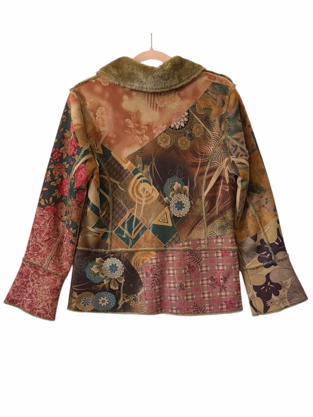 Vintage Lapis Suede color block Bohemian Jacket Small - Picture 3 of 7